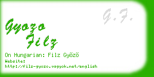 gyozo filz business card